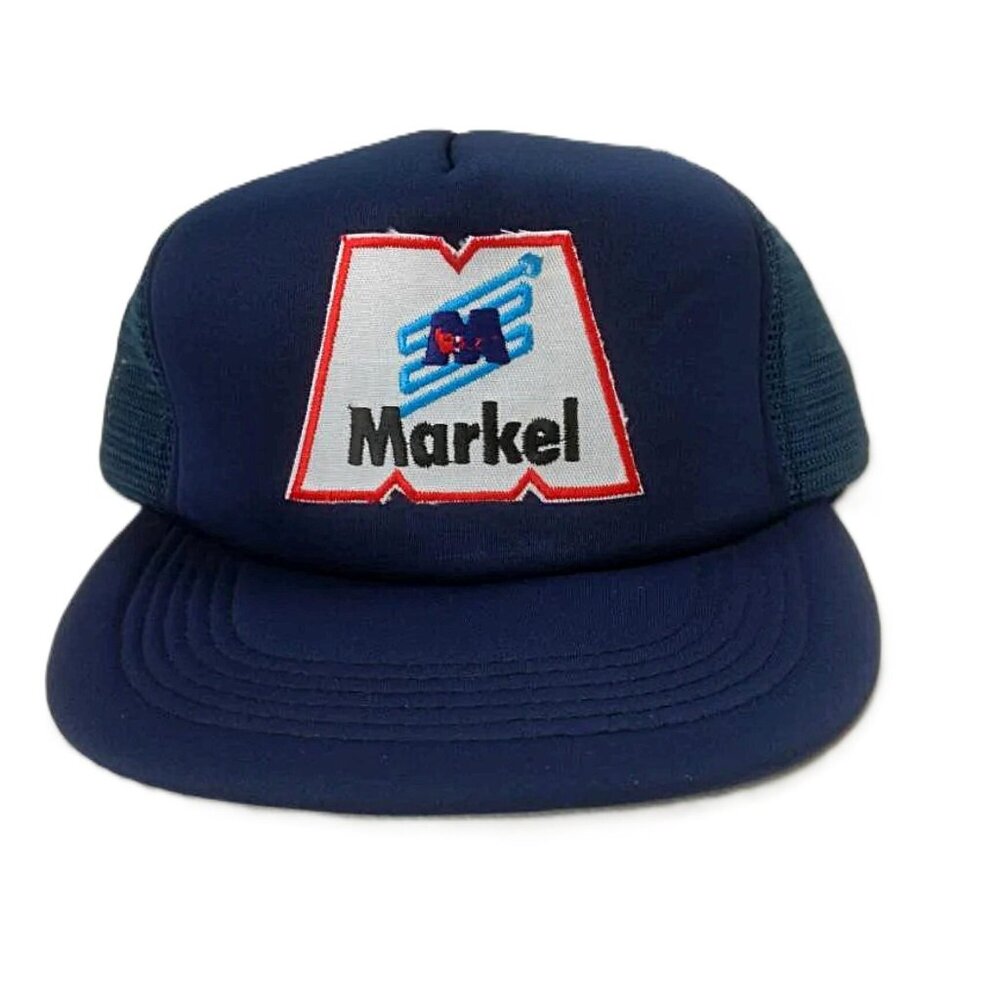 Vintage Trucker Hat Markel Blue Mesh Snapback Cap Northbridge Insurance Trucking